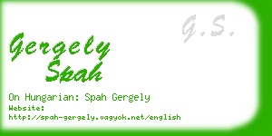 gergely spah business card